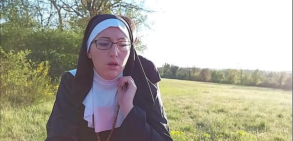  This nun gets her ass filled with cum before she goes to church !!